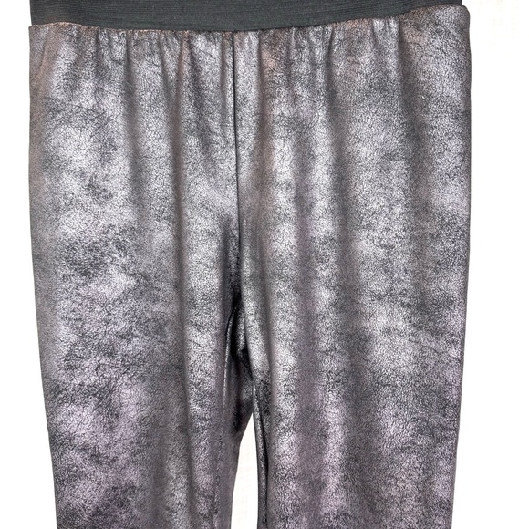 INC International Concepts Faux Leather Stretch Metallic Leggings Brown Size M - Picture 5 of 10